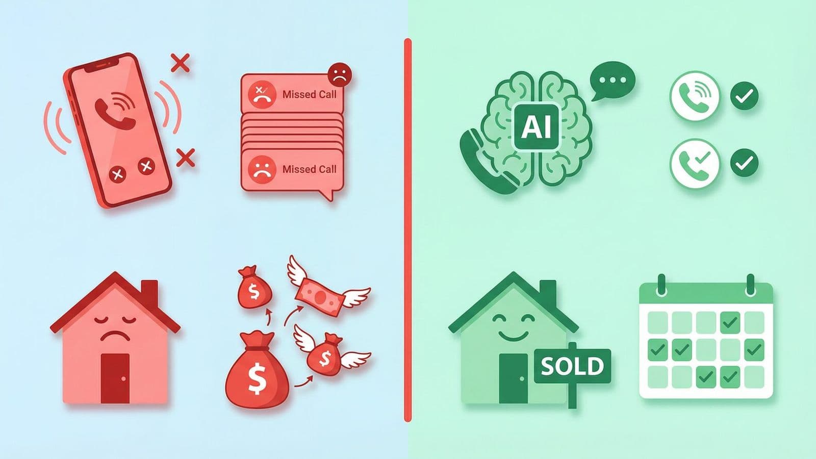 Verpasste Anrufe vs. KI-Lösung