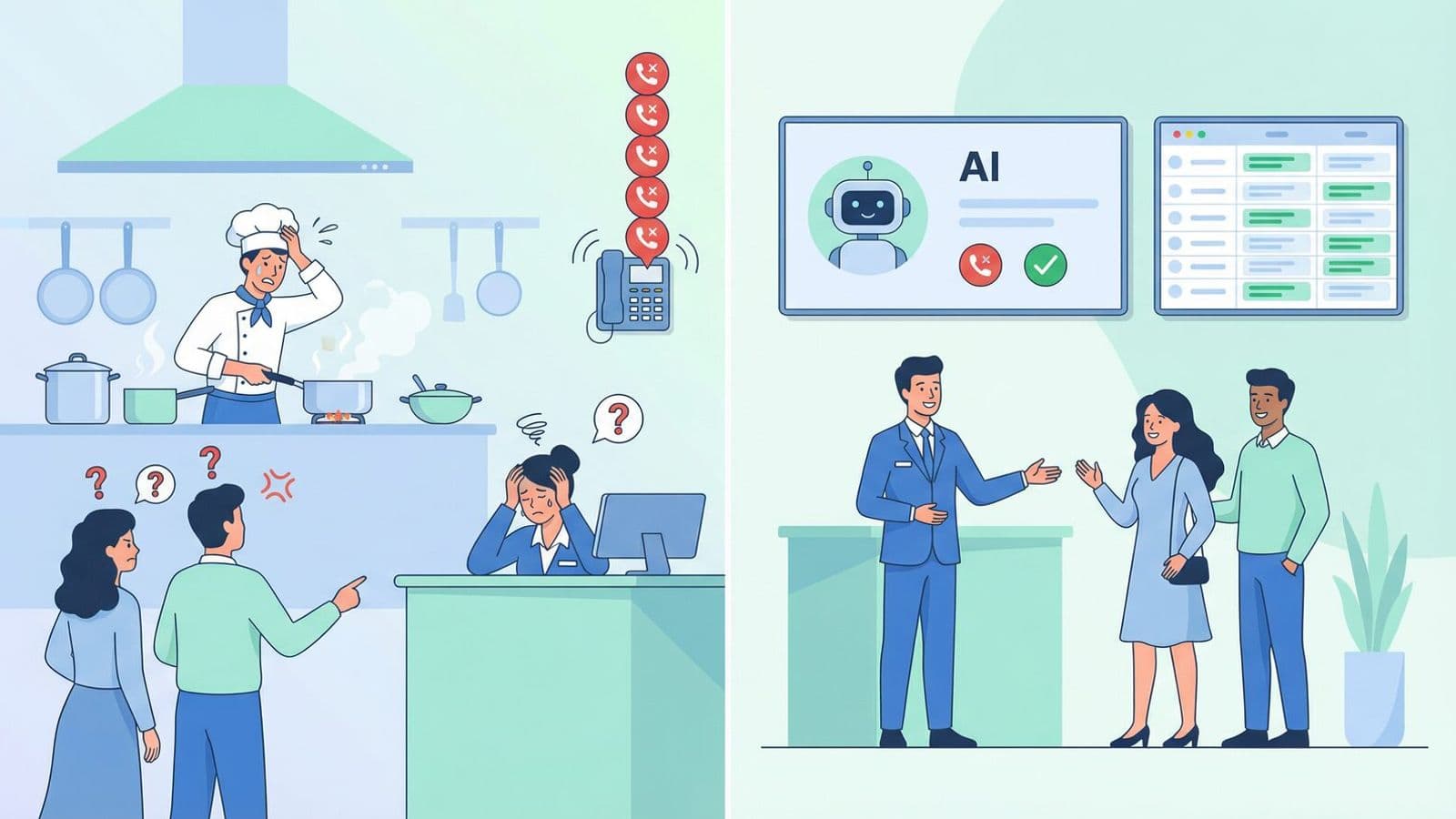 Verpasste Reservierungen vs. KI-Lösung