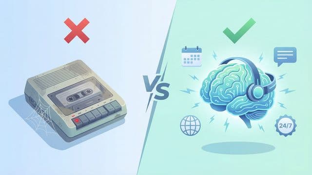 KI-Telefonassistent vs. Anrufbeantworter